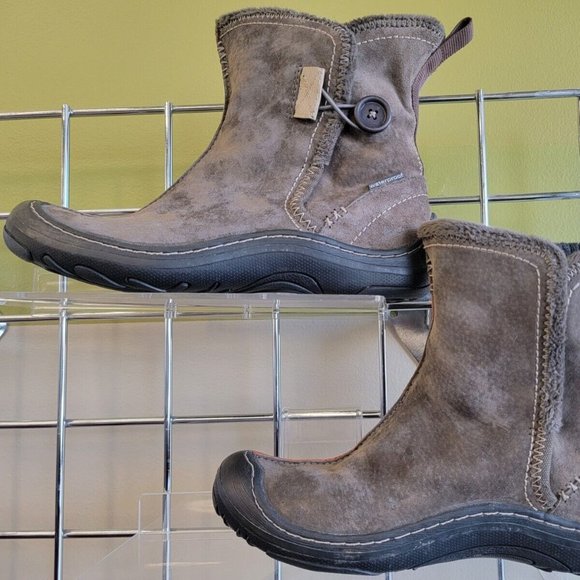 Privo By Clarks 37698 Women's Brown leather Waterproof Ankle Boots Size US 7.5M - Picture 1 of 8